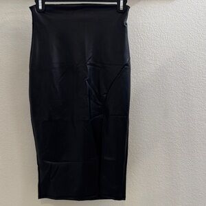 Windsor Faux Leather Sexy Pencil Skirt with slit